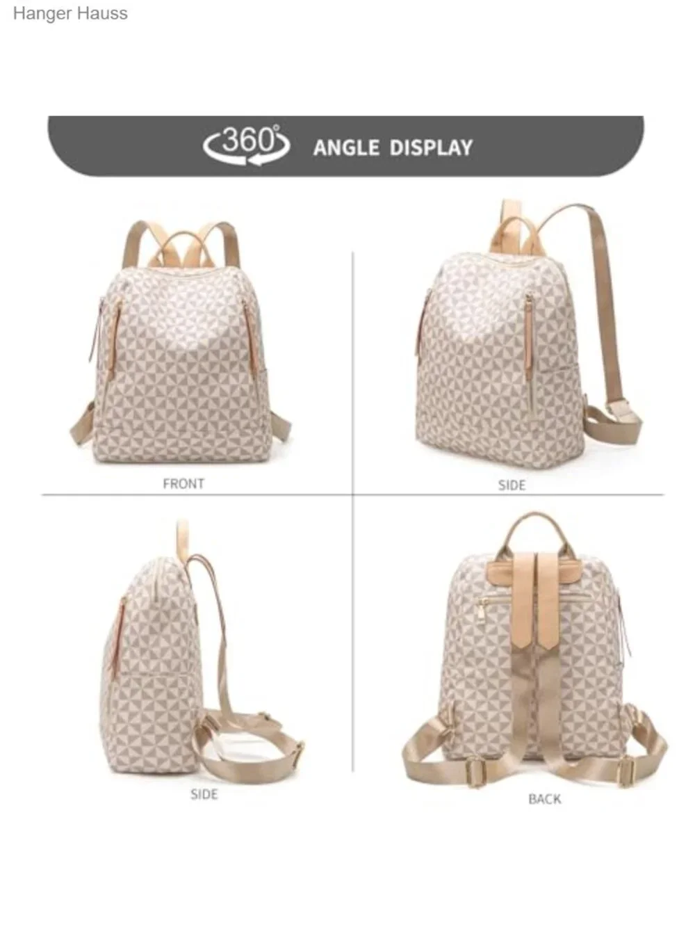 Women's Leather Anti-theft Fashion Backpack Purse Travel Laptop Bag